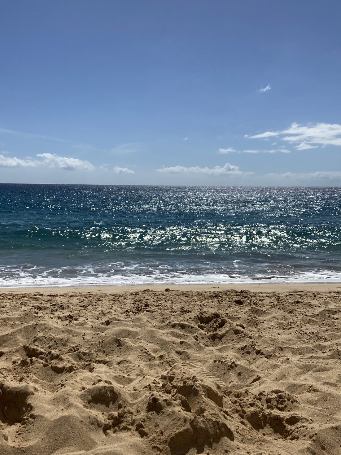 Beach view of the ocean.